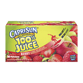 CapriSun 100% Juice berry breeze, berry flavored blend of 3 real fruit juices, 10 6-fl. oz. pouches Full-Size Picture